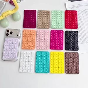 ~1Pcs Portable Foldable Silicone Phone Holder Double-sided Suction Cup Flexible Stand For Mobile Phone