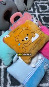 ORANGE Balmut Bantal Selimut Bulu Lembut Motif Karakter 100cmX160cm- Selimut Tebal Halus Murah Adem