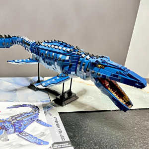 Jurassic Dinosaur Model Assembly Toy Shark Prehistoric Children Educational Gift Boy Toys Plastic Building Blocks Sauroposeidon