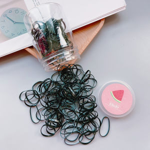 ยางรัดผมแบบใช้ครั้งเดียวบรรจุกล่องเพิ่มความหนาไม่ทำร้ายเส้นผมยางรัดผมสีลูกกวาดยางรัดผม