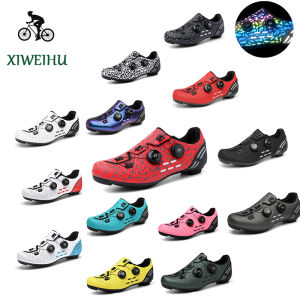 SOCRS 14 Colors Luminous Professional Cycling Shoes for Men SPD High Quality RB Carbon Speed Shoes MTB Men Road Mountain Bicycle Shoes Locked Men Sneakers Non-slip MTB Bike Shoes Shimano Size 37-48 {Free Shipping}