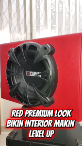 Basbox Basstube Mobil Subwoofer Aktif CARMAN CM1018 Premium Red