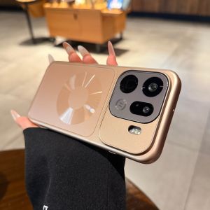 Skin Feel Matte Electroplated Gold Magnetic Wireless Charging Phone Case