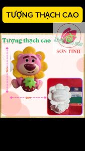 Tượng tô màu GẤU DÂU COSPLAY Hoa Hướng Dương tô tượng thạch cao (Không kèm màu) tượng trắng decor