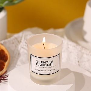 White Matte Scented Candle 50gr Lilin AromaterapI Gelas Putih