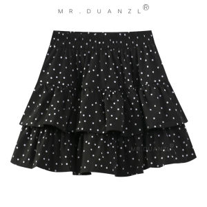 Cake Dress Polka Dot Short Skirt Cute Petite Skirt Skirt Cover Slim Looking 2024 Summer New A- line Skirt