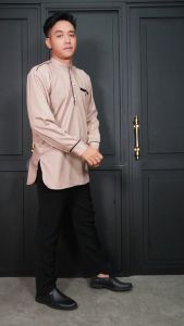 Koko Zaki Baju Koko Pria Dewasa Lengan Panjang Katun Toyobo M L XL XXL Kain Kancing