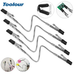 Toolour Helping Hands Soldering Tool Metal Gooseneck Arms 4/8 Alligator Clips for Assembly Repair Modeling Jewelry Making