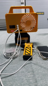 KEELAT KPPI04 150W Portable Power Inverter Kipas Portable Kipas Camping 4.5 Inch Fan LED Light USB Type-C