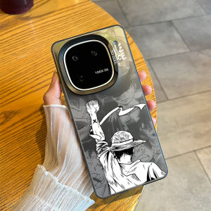 One Piece Themed Phone Case for iQOO15/13 Black And White Manga Design Anti-Fall Laser Cutout Silicone Cover for Men