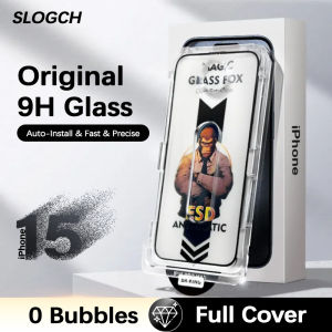 9H Full Screen Protector with Auto Installation Box For iPhone 17 Air / 16 /15 / 14 / 13 / 12 Pro Max Glass Tempered Film For iPhone 16 /17 Pro Max HD Clear Matte Privacy Protection Film