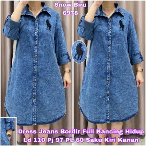 DRESS JEANS JUMBO / TUNIK JUMBO (UKURAN SESUAI KETERANGAN PADA GAMBAR )