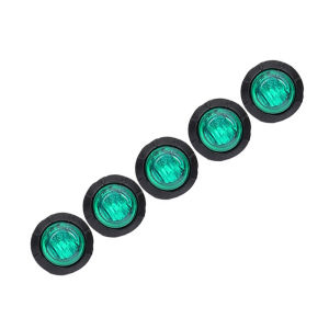 5P/10P 12-24V 3/4" Round LED Side Marker Lights Clearance Front Rear Indicators Light for Truck Car Bus Trailer Van Caravan Boat