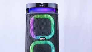 BTS-1989 Brodu Double 8 inches DJ singing speaker color LED charging party karaoke Bluetooth speaker With 2 rechargeable mic