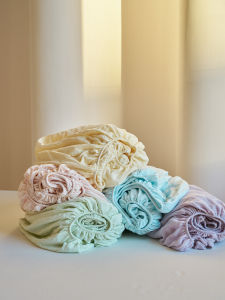 Cotton Pleated Bedding Set Double Layer Pure Cotton Bedspread Protector Cover Simple Style Home Use Mattress Cover