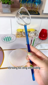 Muỗng Thủy Tinh Borosilicate Có Tay Cầm Dài 25cm– Trong Suốt Sang Trọng Chịu Nhiệt Tốt