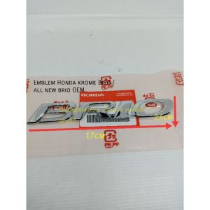 Emblem Logon Huruf Tulisan Honda Brio Chrome all new Brio
