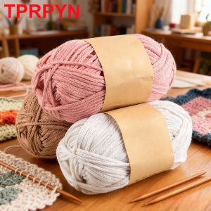 1Pc 100g Cotton Hollow Crochet Yarn 2mm Polyester knitting Thread Round Crocheting line Thick DIY bag mat slipper amigurumi