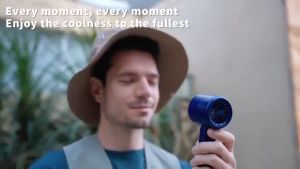 Fun Frog พัดลมมือถือ ความเร็วสูง แบบพกพา จอแสดงผลดิจิตอล LED ปรับลมได้ 100 ระดับ ความเร็วสูง ทํางานเงีย ทํางานเงียบ แบตเตอรี่ความจุขนาดใหญ่ ชาร์จเร็ว