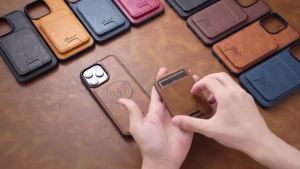 Ốp Điện Thoại Không Dây SUTENI Tích Hợp Giá Đỡ Thẻ Từ Tính Dành Cho Google Pixel - Chất Liệu Giả Da Vân Vải Lychee Tương Thích Với 10 Pro XL 9 8A 7 6