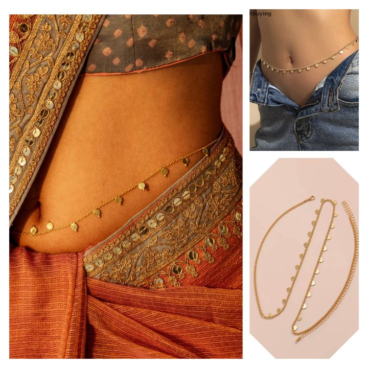 Ready Stock= new design saree belly chain(saree belt)