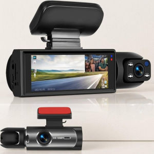 Camera Hành Trình Kép HD 1080P Với Tầm Nhìn Ban Đêm Hồng Ngoại Cảm Biến G Màn Hình IPS Phía Trước Và Phía Sau