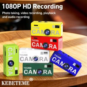 KEBETEME 1080P HD Mini Thumb Digital Camera Portable Pocket Small Camera Support Photo Video Recording Playback Audio Recording Multi Color Mini Action Camera for Students Kids Gift