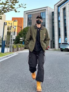 JIARONG | Retro American Detroit Workwear Jacket Khaki