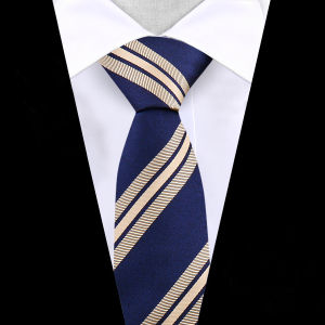 Mens Golden Striped Necktie Business Wedding Party Paisley Neck Tie Mens Wear Neckwear Suits Accessories Fashion Newest style