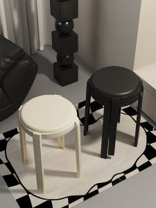 Stackable High Bar Stool Home Use Simple Design Round Stool