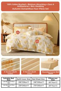 Mercury | Antibacterial Pure Cotton Flannel Bedding Set