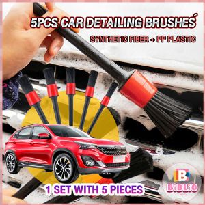 N.K. 5PCS Car Detailing Brushes Car Wash Slit Brush Clean Seat Detail Brush for Cleaning Car