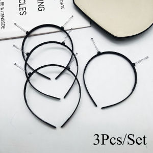 3pcs/set DIY Hair Accessories Accessories Spring Plastic Hair Hoop with Toothed Head Hoop Accessories