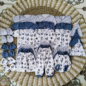 Terbaru Paket Hemat 30 Pcs Baju Bayi seri Navy Usia 0-3 Bulan