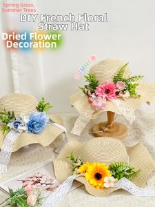 Sun Protection Wave Design Straw Hat DIY Craft