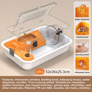 Sunsun | Hamster Cage for Golden Hamsters Panoramic Escape-Proof and Bite-Resistant Large Luxury Villa
