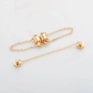 Magnetic Clasp Safety Chain Extension Chain Pearl Necklace Bracelet DIY Jewelry Accessories Magnet Connectors Alloy Plated Silver Gold