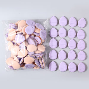 พัฟแป้งขนาดเล็กสีม่วง 100 ชิ้น ใช้ได้ทั้งแบบแห้งและแบบเปียก พัฟแป้งแบบไม่ติด พัฟแป้งแบบพกพา อุปกรณ์แต่งหน้า