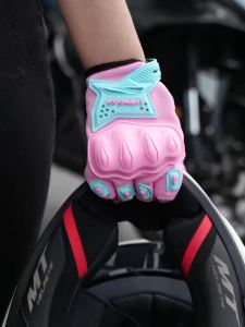 Summer Half Finger Motorcycle Gloves Breathable Drop-Resistant Outdoor Cycling Motorbike Anti-Slip Riding Gloves