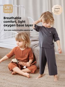 UIN BABY | Thin Summer Childrens Sleepwear Set Baby Soft Silk