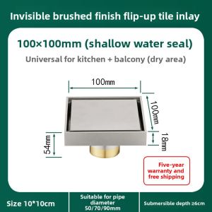 BANGPU | Hidden Brass Floor Drain Anti-Odor