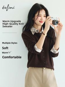 Eifini | Áo Len Dệt Kim Mỏng Phong Cách Hàn Quốc Elegante