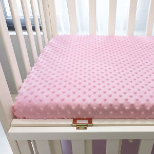 Baby Bedding Bean Flannel Crib Dustcover Autumn Winter Childrens Bed Sheet Toddler Kindergarten Mattress Cover Patchwork