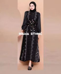gamis couple tenun - baju couple kondangan - baju couple pasangan tenun