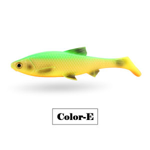 Spinpoler 3D River Roach Paddle Tail Swimbait Soft Fishing Lure 8cm 10cm 13cm Walleye Perch Bass Pike Artificial Bait Wobbler