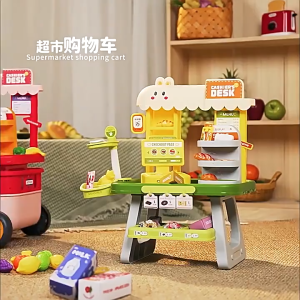 Đồ Chơi Xe Đẩy Siêu Thị Cho Trẻ Em - Bộ Đồ Chơi Trái Cây Và Rau Củ Xe Đẩy Nhỏ Siêu Thị - Đồ Chơi Cho Bé Trai Và Bé Gái