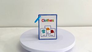 15PCS แฟลชการ์ด Flashcard Clothes Flash Cards บัตรคำภาษาอังกฤษ เกมส์ทายภาพ สื่อการเรียนการสอน เสริมพัฒนาการเด็ก แฟลชการ์ดคำศัพท English Words Cards Vocabulary Learning Tool Eucational Toy for Kids Toddler Preschooler Childhood Development