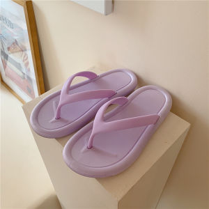 Thin Strip Flip-Flops Womens Ins Trendy Outdoor Non-Slip Bathroom Internet Celebrity Seaside Beach Flip-Flops Flat Summer