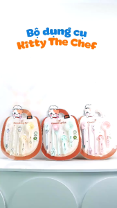[ mới ]  Bộ dụng cụ nhà bếp Misan KITTY THE CHEF 5in1 cao cấp chế biến đồ ăn dặm cho bé