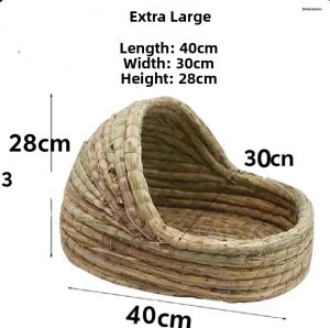 Warm Rabbit Nest Grass Woven Dove Bird Nest Duckling Bedding All Season round Shape Pet Kennel Indoor Use Hay Material